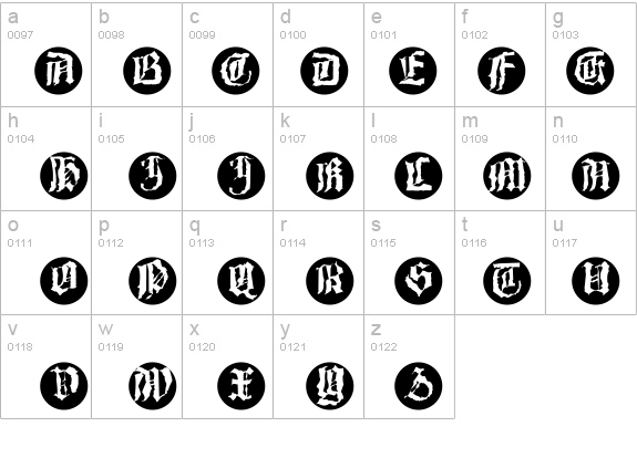 Barlos-RandomRings details - Free Fonts at FontZone.net