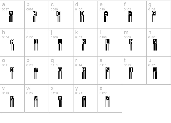 BarMKode-Inverse details - Free Fonts at FontZone.net