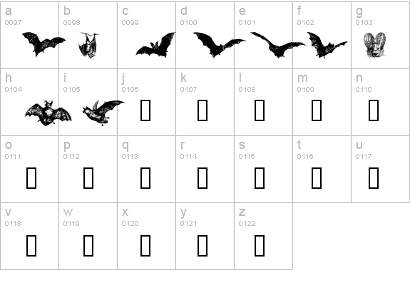 BatBats details - Free Fonts at FontZone.net