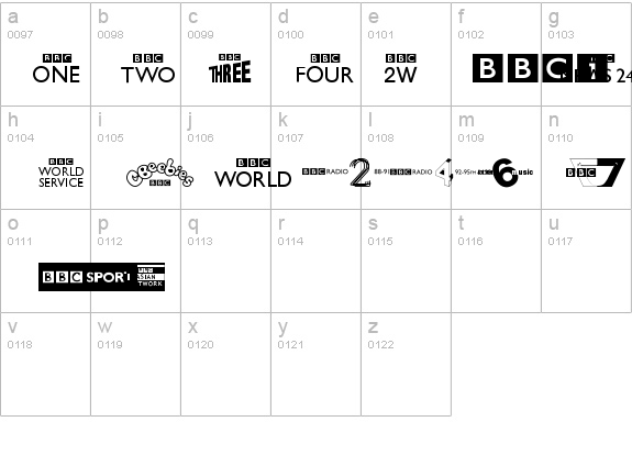 BBC TV Channel Logos details - Free Fonts at FontZone.net