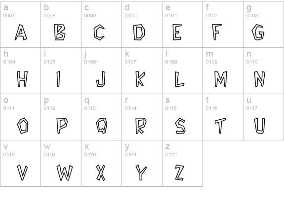 Bedrock-Light Hollow Bold details - Free Fonts at FontZone.net