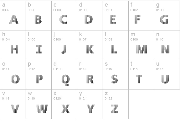 BlackWhiteGridsB details - Free Fonts at FontZone.net