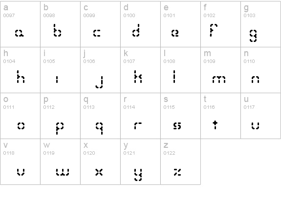 Bleak Segments -BRK- details - Free Fonts at FontZone.net
