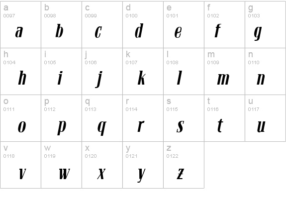 Bloc Kursiv details - Free Fonts at FontZone.net