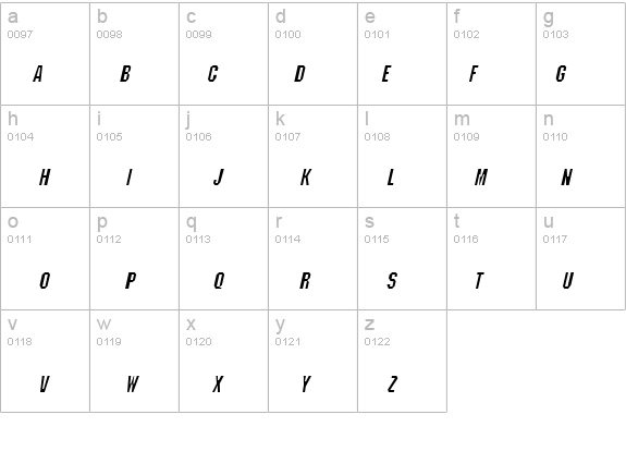 Block-Condensed Italic details - Free Fonts at FontZone.net