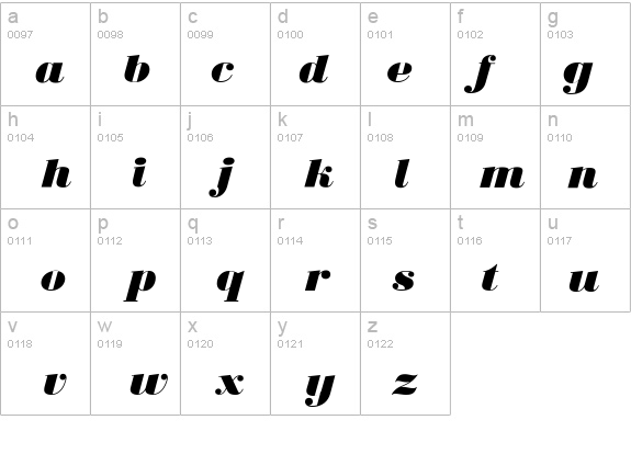 BodoniUltraFLF-Italic details - Free Fonts at FontZone.net
