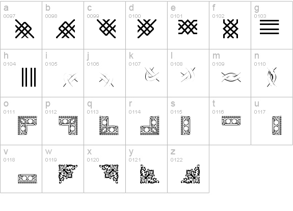 Borderbats-Filligree Regular details - Free Fonts at FontZone.net