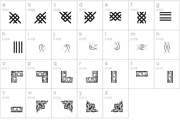 Borderbats Filligree details - Free Fonts at FontZone.net