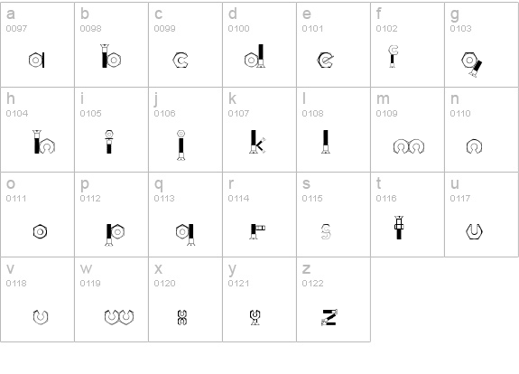 Boulons Tryout details - Free Fonts at FontZone.net