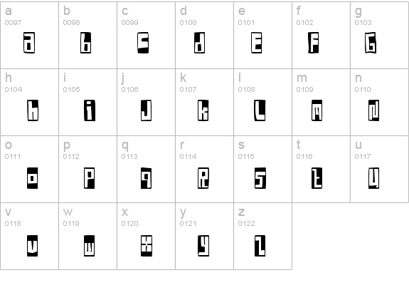 Box Font Negative details - Free Fonts at FontZone.net