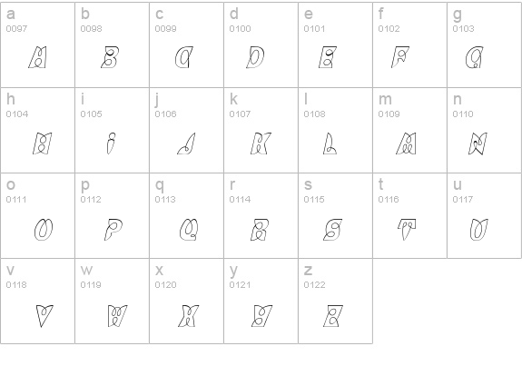 BrashCapsOutline Italic details - Free Fonts at FontZone.net