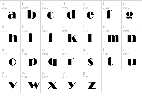 Broadway Bold T. details - Free Fonts at FontZone.net