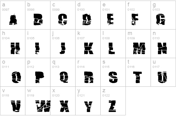 Broken74 details - Free Fonts at FontZone.net
