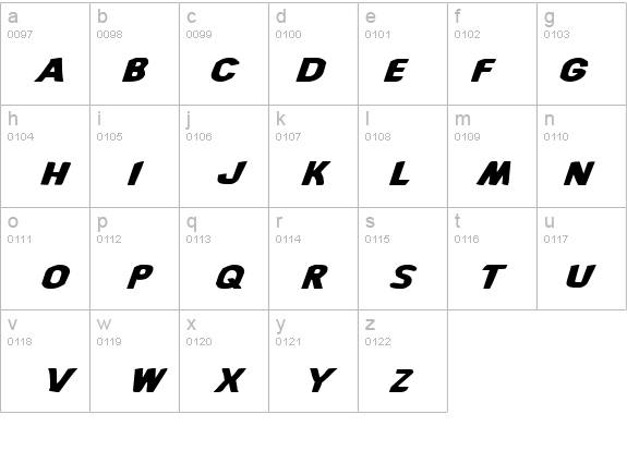 Bronic Expanded Italic details - Free Fonts at FontZone.net