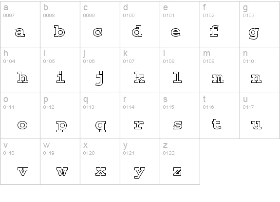 Chisel-Hollow Normal details - Free Fonts at FontZone.net