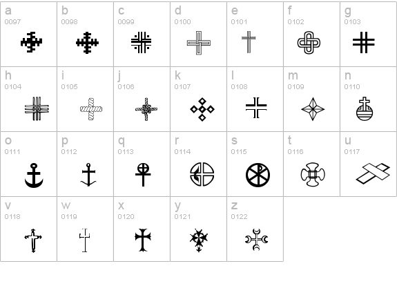 Christian Crosses III details - Free Fonts at FontZone.net