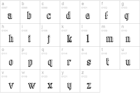 Covington Shadow details - Free Fonts at FontZone.net