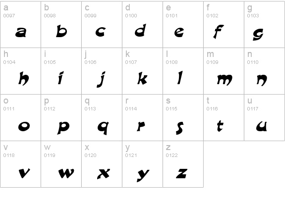 Crane-Extended Italic details - Free Fonts at FontZone.net