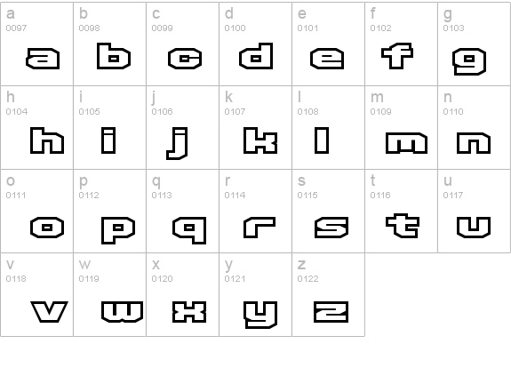 D3 Egoistism outline details - Free Fonts at FontZone.net