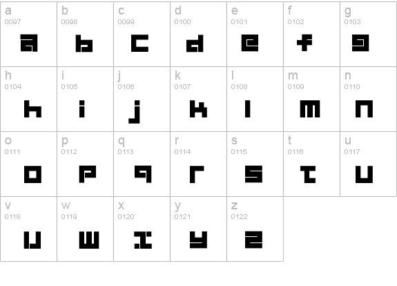 D3 Mouldism Alphabet details - Free Fonts at FontZone.net
