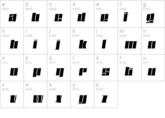 DaleysGothic-BlackItalic details - Free Fonts at FontZone.net