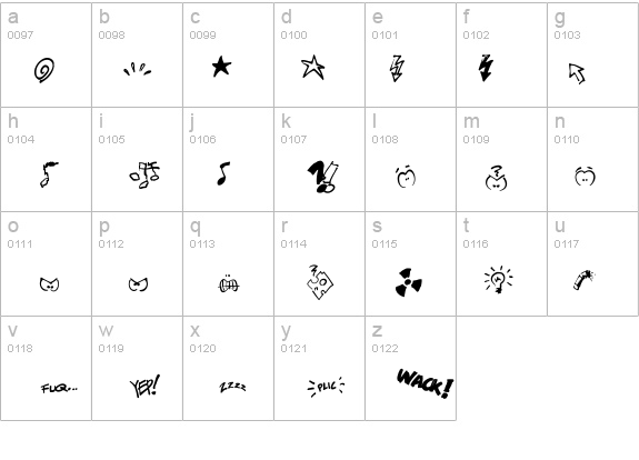 DammnedDingbats-Regular details - Free Fonts at FontZone.net