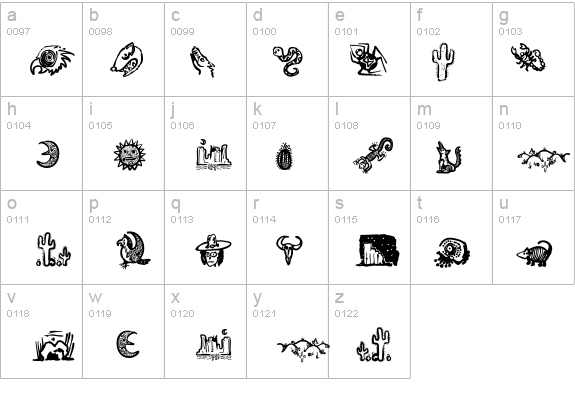 Death Valley Dingbats details - Free Fonts at FontZone.net