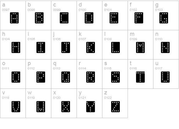 Domino bred details - Free Fonts at FontZone.net