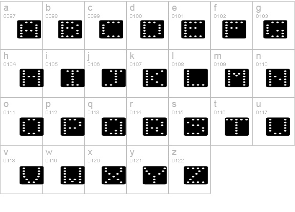 Domino flad details - Free Fonts at FontZone.net