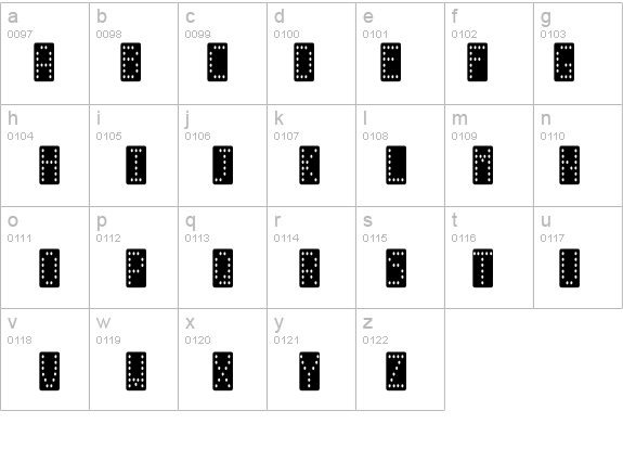 Domino smal details - Free Fonts at FontZone.net