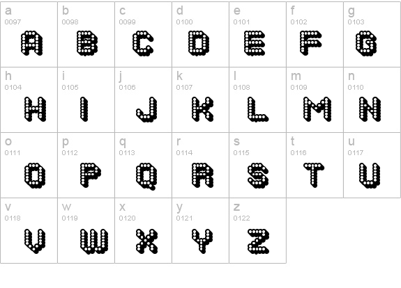 Dots All For Now 3D JL details - Free Fonts at FontZone.net