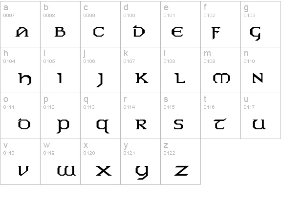 Eire Wd details - Free Fonts at FontZone.net