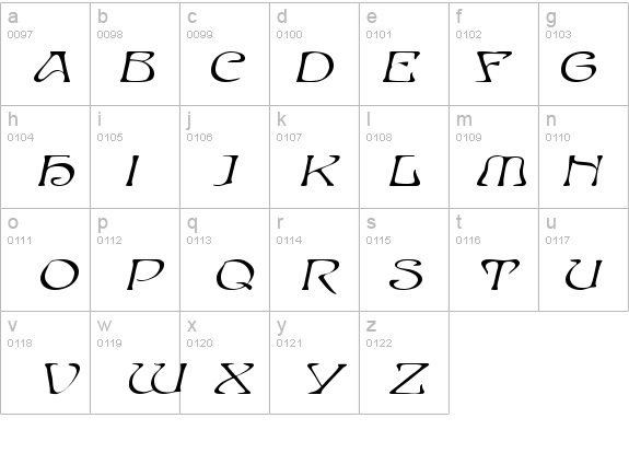 Elves-Extended Italic details - Free Fonts at FontZone.net