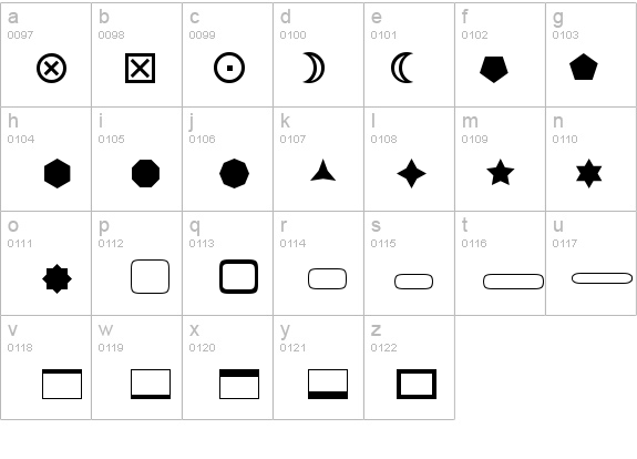 F&T_BasicShapes1 details - Free Fonts at FontZone.net