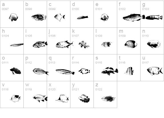 FishyPrint One AOE details - Free Fonts at FontZone.net