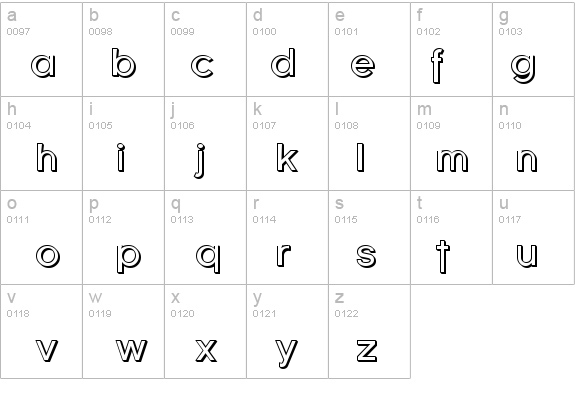 Florencesans Shaded details - Free Fonts at FontZone.net