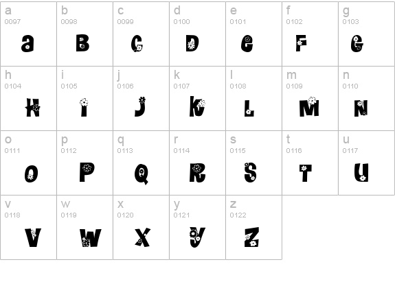 FlowerPowerExtended Normal details - Free Fonts at FontZone.net