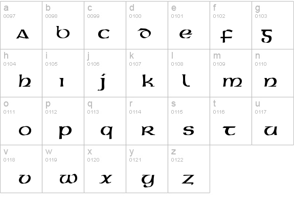 Gaeilge 1 Normal details - Free Fonts at FontZone.net