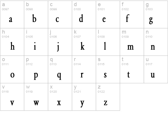Garamond-Normal Condensed Bold details - Free Fonts at FontZone.net