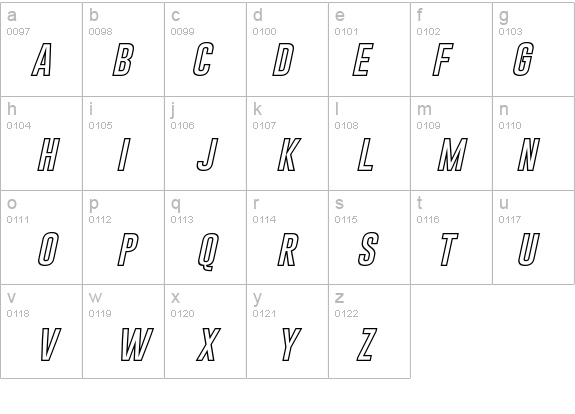 Gobold Hollow Bold Italic details - Free Fonts at FontZone.net