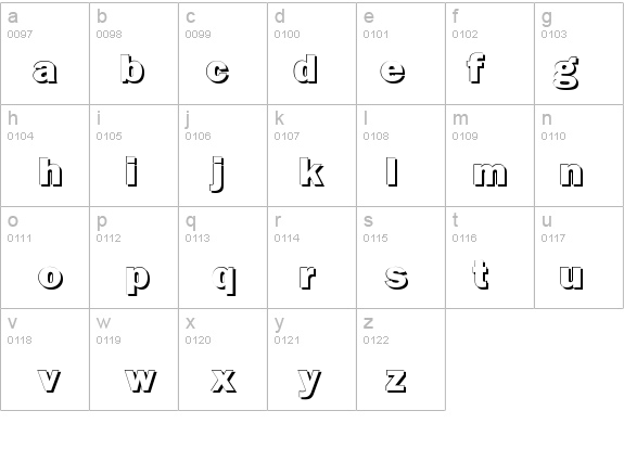 Goffik-Shadow  details - Free Fonts at FontZone.net