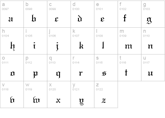 Gothic 57 Normal details - Free Fonts at FontZone.net
