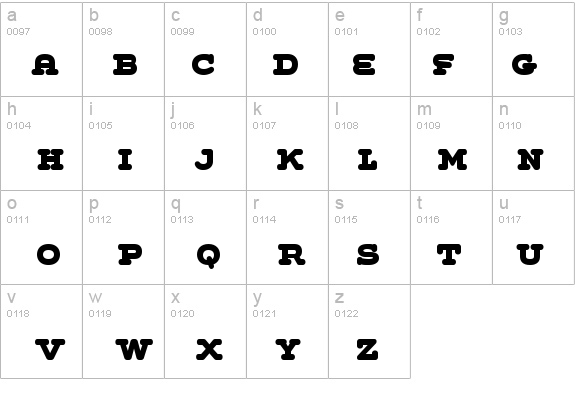 Grover Slab Caps Bold details - Free Fonts at FontZone.net