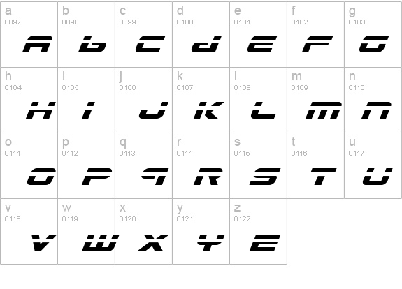 Gunship Laser Italic details - Free Fonts at FontZone.net