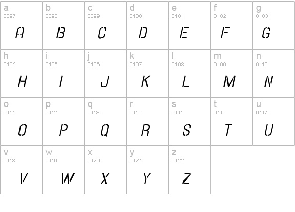 Hallandale Stencil It. SC JL details - Free Fonts at FontZone.net