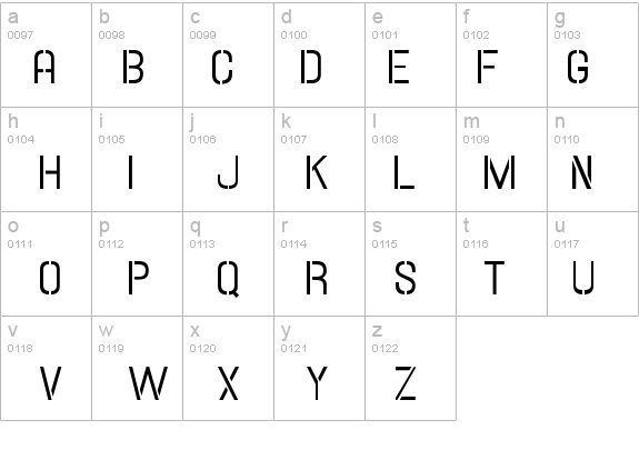 Hallandale Stencil JL details - Free Fonts at FontZone.net