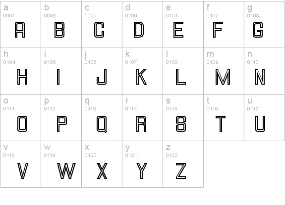 HallandaleSquareInline JL details - Free Fonts at FontZone.net