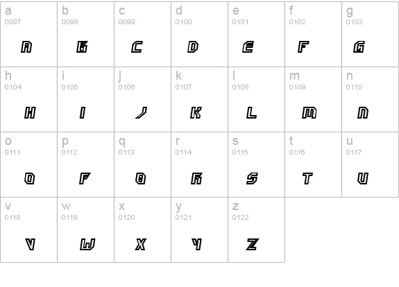 HammerheadOutline Italic details - Free Fonts at FontZone.net