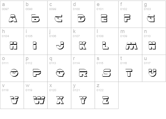 Han Solo Shadow Laser details - Free Fonts at FontZone.net