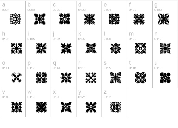 Hawaiian Quilt1 details - Free Fonts at FontZone.net